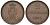 Брауншвейг-Каленберг-Ганновер 2 пфеннига 1855 B, Георг V (1851-1866) KM 217,aKS 152, J. 84 медь 4142-143