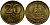 ГДР 20 пфеннигов 1969 А, первый год KM 11 латунь UNC 4395-754