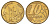 Бразилия 10 сентаво 2012 KM 649 сталь плакированная латунью aUNC 4627-964