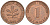 ФРГ 1 ПФЕННИГ 1989 J КМ 105, J. 380 сталь плакированная медью 4567-542
