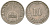 Венгрия 10 филлеров 1939 BP, очень редкий год KM 507 медно-никель 1524-1015