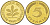 ФРГ 5 ПФЕННИГОВ 1990 F KM 107, J. 382 сталь плакированная латунью 4181-1031