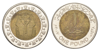 Египет 1 фунт 2007 сфинкс KM 940a биметалл 4660-1035