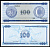 Куба, валютный сертификат 100 песо ND	серия C, второй выпуск, голубая Pick FX 25 бумага UNC (пресс) 7217-67-1-2