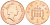 Великобритания 1 пенни 1994 Елизавета II (1952-2022) KM 935a, Spink 4391 (B4) сталь плакированная медью 3955-538
