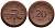 Саксония 20 пфеннигов 1921 колосья и серп J. N 53 фарфор UNC 1094-9-24
