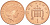 Великобритания 1 пенни 2007 Елизавета II (1952-2022) KM 986, Spink 4710 (B5) сталь плакированная медью UNC 201-868