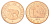 Либерия 1 цент 1974 в запайке KM 13 бронза PROOF 4624-523