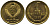 СССР 1 копейка 1986 из набора KM 126а, Федорин 173 латунь BUNC 188-969