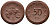 Саксония 50 пфеннигов 1921 виноград и лопата J. N 54 фарфор UNC 1094-8-42