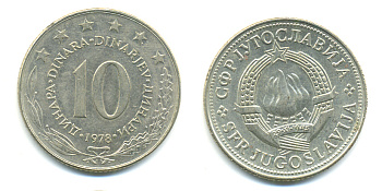 Югославия 10 динаров 1978  KM 62  медно-никель 3999-413