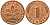 ФРГ 1 пфенниг 1988 F KM 105, J.380 сталь плакированная медью 4602-768