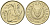 Кипр 2 цента 1996 KM 54.3 никель латунь 4596-118
