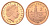 Гибралтар 2 пенса 1999 KM 774 сталь плакированная медью UNC 4666-313