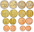 Словения евронабор из 8 монет 2007 1, 2, 5, 10, 20, 50 евроцентов, 1 и 2 евро UNC N6-17