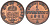 ПРУССИЯ 1 ПФЕННИГ 1868 А, ВИЛЬГЕЛЬМ I (1861-1888) KM 480 медь 201-552