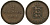 Гернси 2 дабла (дубля) 1868 KM 9 бронза 650-545