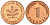 ФРГ 1 пфенниг 1970 G KM 105, J.380 сталь плакированная медью PROOF 1094-7-62