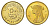 Египет 50 пиастров 2010 KM 942.2 сталь плакированная латунью UNC 4673-753