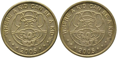 ЕВРОПА ИГРОВОЙ ЖЕТОН 2005 МЫШЬ, ГДЕ РЕБЕНОК МОЖЕТ БЫТЬ РЕБЕНКОМ алюминиевая бронза 113-852