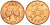 Гана 1/2 песевы 1967 KM 12 бронза PROOF 3711-323