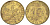 ФРГ 10 пфеннигов 1974 G KM 106 сталь плакированная латунью 4571-537