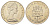Гибралтар 1 крона 1967 Елизавета II (1952-2022), старый замок KM 4 медно-никель UNC 00-1067-4-63