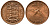 Гернси 1 пенни 1979 Елизавета II KM 27 бронза UNC M52-21