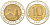 СССР 10 рублей 1991 ЛМД, ГКЧП KM 295, Федорин 15 биметалл UNC 4182-641