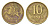 Литва 10 центов 1998 KM 106 никель латунь 4632-612