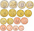 Испания евронабор из 8 монет 2011 1, 2, 5, 10, 20, 50 евроцентов, 1 и 2 евро KM 1040, 1041, 1042, 1070, 1071, 1072, 1073, 1074 UNC 183-1111
