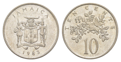 Ямайка 10 центов 1983 KM 47 медно-никель UNC 4642-1017