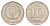 Киргизия 10 сомов 2009 KM 43 сталь плакированная никелем 4633-355