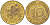 ФРГ 10 пфеннигов 1990 F KM 108, J. 383 сталь плакированная латунью 3459-126