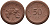 Саксония 50 пфеннигов 1921 виноград и лопата J. N 54 фарфор 1094-5-42