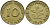 ФРГ 10 ПФЕННИГОВ 1949 J KM 103, J.378 сталь плакированная латунью 73-1124
