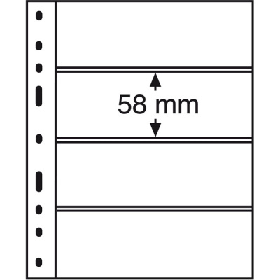 Лист в альбом 'Optima' для 4 бон (S), черный. Leuchtturm. 331859