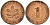ФРГ 1 пфенниг 1984 D KM 105, J. 380 сталь плакированная медью    4598-628