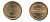 ЯПОНИЯ 10 ЙЕН 2004 16 ГОД KM 97.2 бронза UNC 89-615
