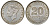 Британская Малайя 20 центов 1939 Георг VI (1937-1952) KM 5 серебро 53-343