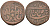 Индия, Ауд (Авадх) (Awadh) 1 фалус ND Wajit Ali Shah (1847-1856), вариант IV, вес 11,76 гр. KM 351.3 медь 00-00