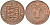 Гернси 2 пенса 1971 Елизавета II (1952-2022), ветряная мельница KM 22 бронза XF-UNC 4583-213