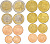 ФРАНЦИЯ ЕВРОНАБОР ИЗ 8 МОНЕТ 2000 (1, 2, 5, 10, 20, 50 ЕВРОЦЕНТОВ, 1, 2 ЕВРО) KM 1282, 1283, 1284, 1285, 1286, 1287, 1288, 1289 UNC N6-48