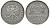 ФРГ 2 марки 1951 F J 386, KM 111 медно-никель плакированный никелем 4681-634