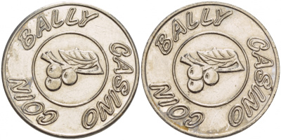 ЕВРОПА ЖЕТОН ИГРОВОЙ ND COIN BALLY CASINO белый металл 4544-744