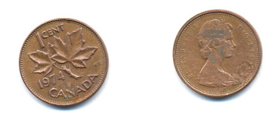 Канада 1 цент 1974 Елизавета II (1952-2022), кленовый лист KM 59.1 бронза 4379-361