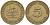 ФРГ 5 пфеннигов 1950 F KM 107, J. 382 сталь плакированная латунью 55-1243