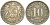 ГЕРМАНИЯ 10 ПФЕННИГОВ 1902 А KM 12, J. 13 медно-никель 4589-157
