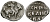 Великое Княжество Московское денга 1535 - 1547 Иван IV Васильевич, Московский монетный двор, 0,36 грамм ГиК №21 серебро 262-1252