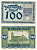 Германия, Дармштадт 100 марок 1922 1 октября 1922, нотгельд, земля Гессен, номер, снежинка, голубая, слабо пропечатана Muller 965.1d  бумага  VF+ 8613-33-2-2